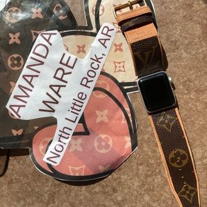 Repurposed Authentic Louis Vuitton Apple Watchband…watch not include